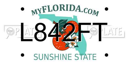 L842FT Florida License Plate