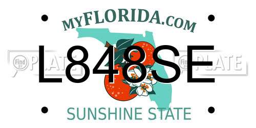 L848SE Florida License Plate