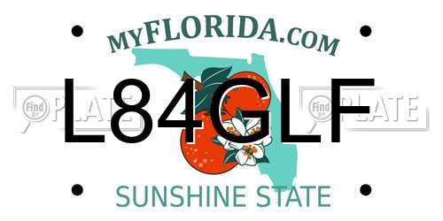 L84GLF Florida License Plate