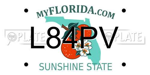 L84PV Florida License Plate