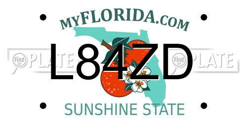 L84ZD Florida License Plate