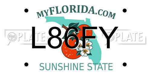 L86FY Florida License Plate