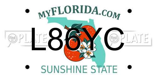 L86YC Florida License Plate