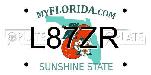 L87ZR Florida License Plate