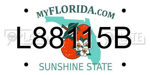 L88115B Florida License Plate