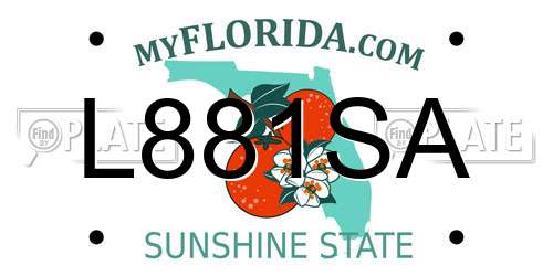 L881SA Florida License Plate