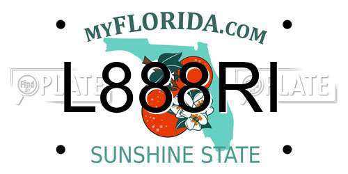 L888RI Florida License Plate