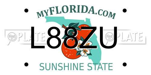 L88ZU Florida License Plate