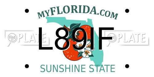 L89IF Florida License Plate