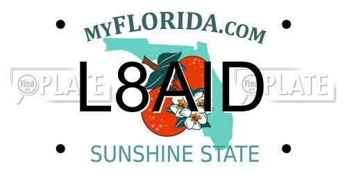 L8AID Florida License Plate