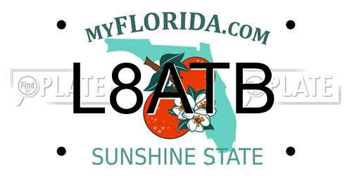 L8ATB Florida License Plate