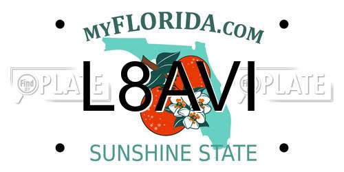 L8AVI Florida License Plate