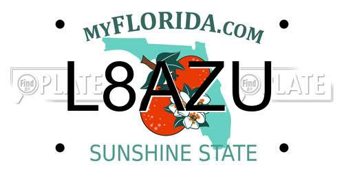 L8AZU Florida License Plate