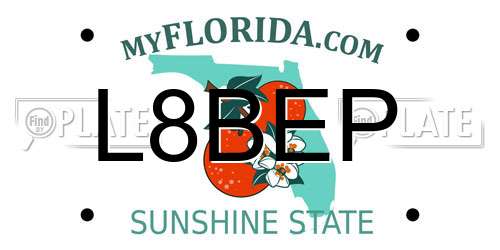 L8BEP Florida License Plate