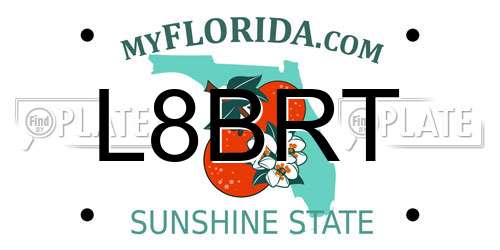 L8BRT Florida License Plate