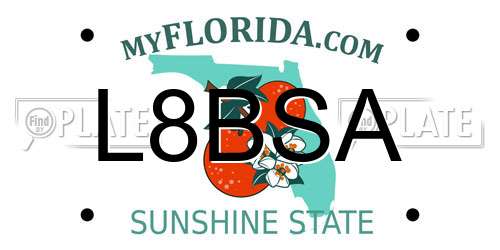 L8BSA Florida License Plate