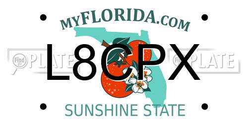L8CPX Florida License Plate