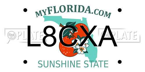 L8CXA Florida License Plate
