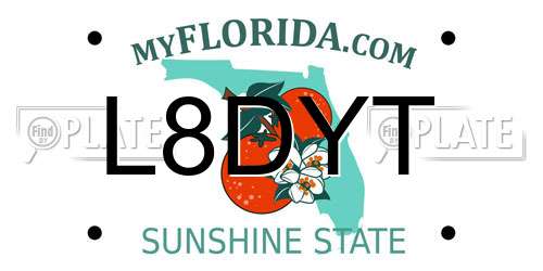 L8DYT Florida License Plate
