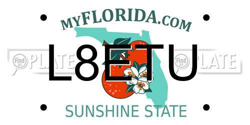 L8ETU Florida License Plate