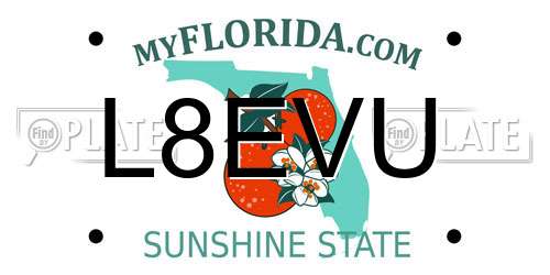 L8EVU Florida License Plate