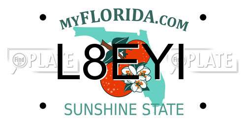 L8EYI Florida License Plate