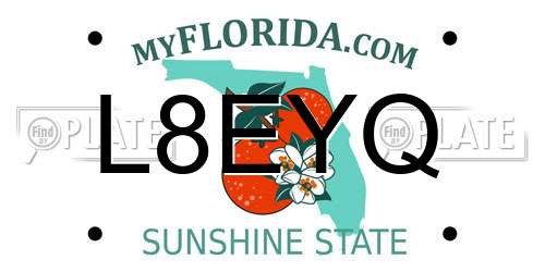 L8EYQ Florida License Plate