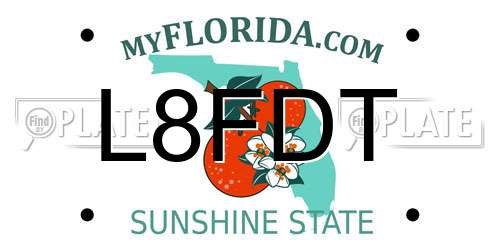 L8FDT Florida License Plate