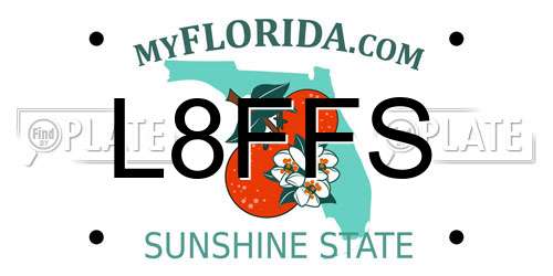L8FFS Florida License Plate