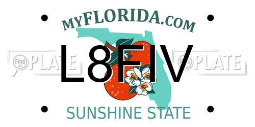 L8FIV Florida License Plate
