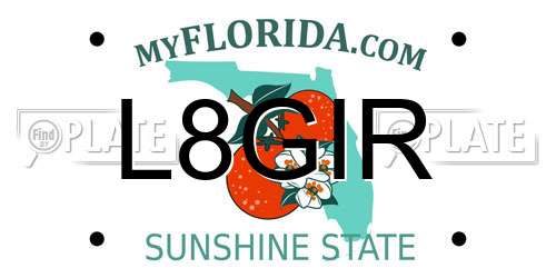 L8GIR Florida License Plate