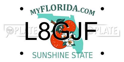 L8GJF Florida License Plate
