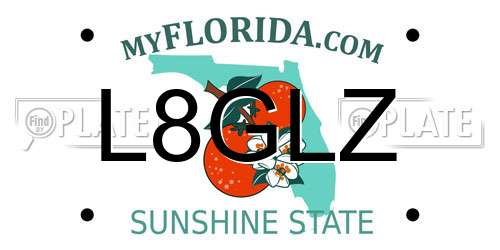 L8GLZ Florida License Plate