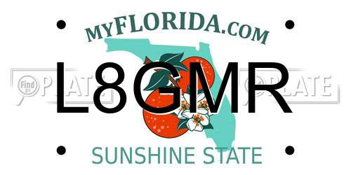 L8GMR Florida License Plate