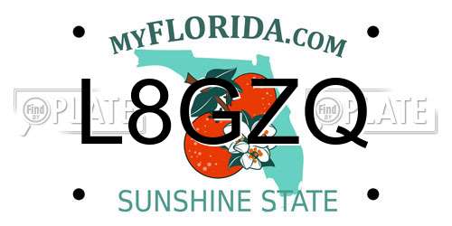 L8GZQ Florida License Plate