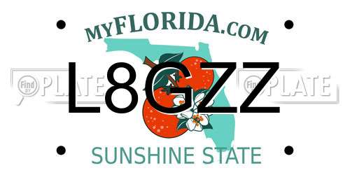 L8GZZ Florida License Plate