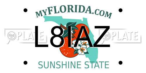 L8IAZ Florida License Plate