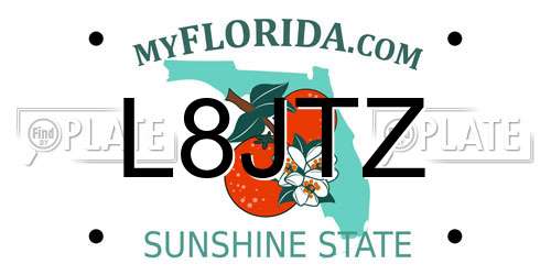 L8JTZ Florida License Plate