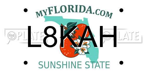 L8KAH Florida License Plate