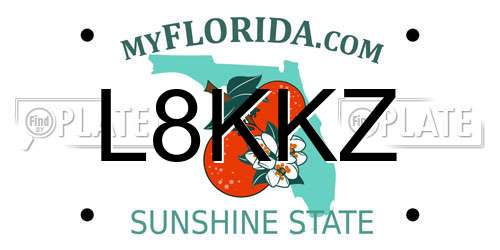 L8KKZ Florida License Plate