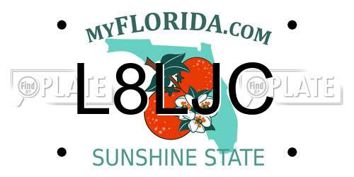 L8LJC Florida License Plate