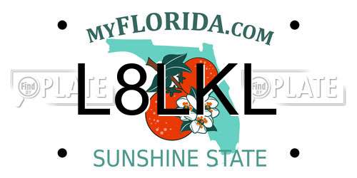 L8LKL Florida License Plate
