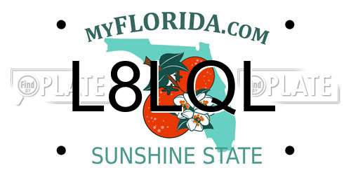 L8LQL Florida License Plate