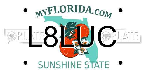 L8LUC Florida License Plate