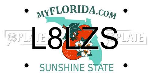 L8LZS Florida License Plate
