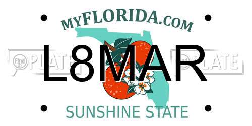 L8MAR Florida License Plate
