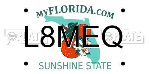 L8MEQ Florida License Plate