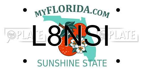 L8NSI Florida License Plate