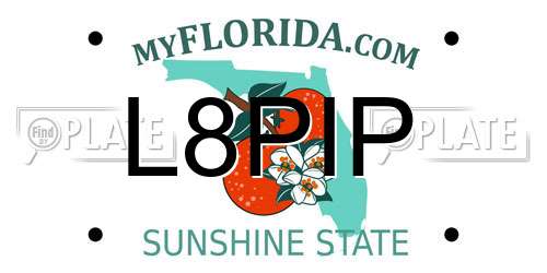 L8PIP Florida License Plate