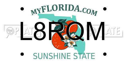 L8RQM Florida License Plate